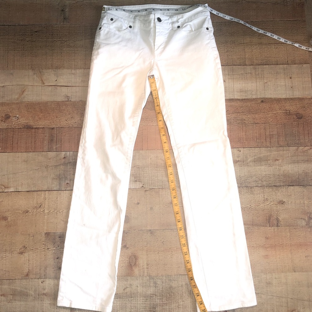 Talbots signature straight white denim jeans